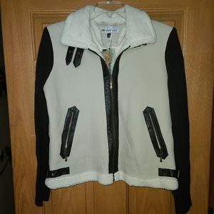 NWT Montana Co. Coat/ Jacket, Size L, Sherpa Lined, Brown & Tan